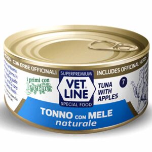 02109584_01 VET LINE CAT UMIDO LATTINA NATURALE IN SALSA AL TONNO E MELE GR 70