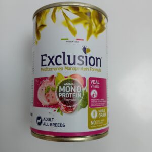 EXCLUSION DOG UMIDO LATTINA MEDITERRANEO VITELLO GR 400