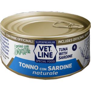 VET LINE CAT UMIDO LATTINA NATURALE AL TONNO E SARDINE GR 70