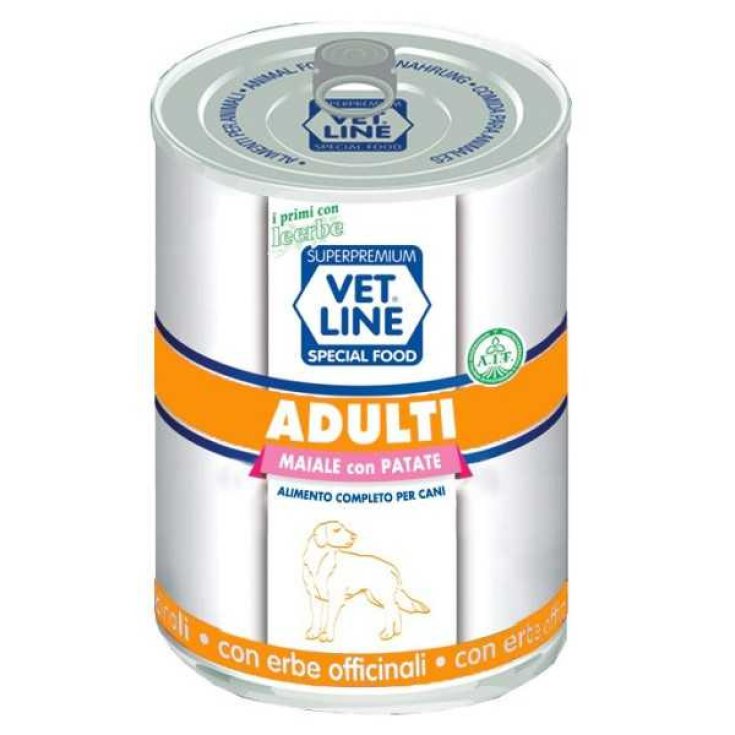 VET LINE DOG UMIDO LATTINA SALUTE ADULT PATE’ SALUTE MAIALE GR 400