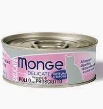 MONGE CAT UMIDO LATTINA DELICATE POLLO PROSCIUTTO GR 80