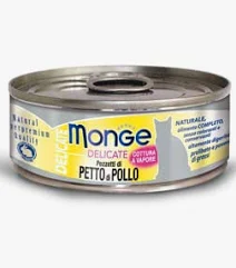 MONGE CAT UMIDO LATTINA DELICATE PETTO DI POLLO GR 80