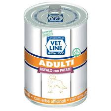 VET LINE DOG UMIDO LATTINA ADULT PATE' BUFALO GR 400