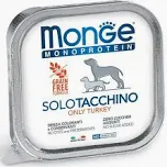 MONGE DOG UMIDO VASCHETTA SOLO TACCHINO GR 150