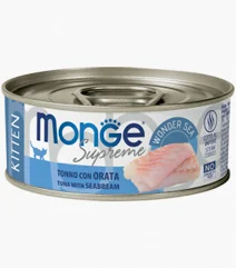 MONGE CAT UMIDO LATTINA SUPREME KITTEN TONNO ORATA GR 80