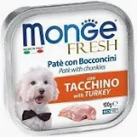 MONGE DOG UMIDO VASCHETTA FRESH TACCHINO GR 100