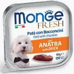 MONGE DOG UMIDO VASCHETTA FRESH ANATRA GR 100