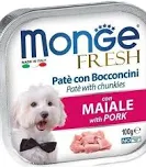 MONGE DOG UMIDO VASCHETTA FRESH MAIALE GR 100