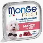MONGE DOG UMIDO VASCHETTA FRESH MANZO GR 100