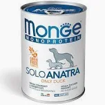 MONGE DOG UMIDO LATTINA SOLO ANATRA GR 400