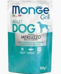 MONGE DOG UMIDO BUSTA GRILL MERLUZZO GR 100