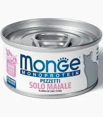 MONGE CAT UMIDO LATTINA PEZZETTI MONOPROTEICO MAIALE GR 80