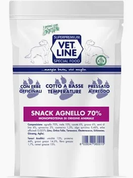 VET LINE DOG SNACK AGNELLO GR 80