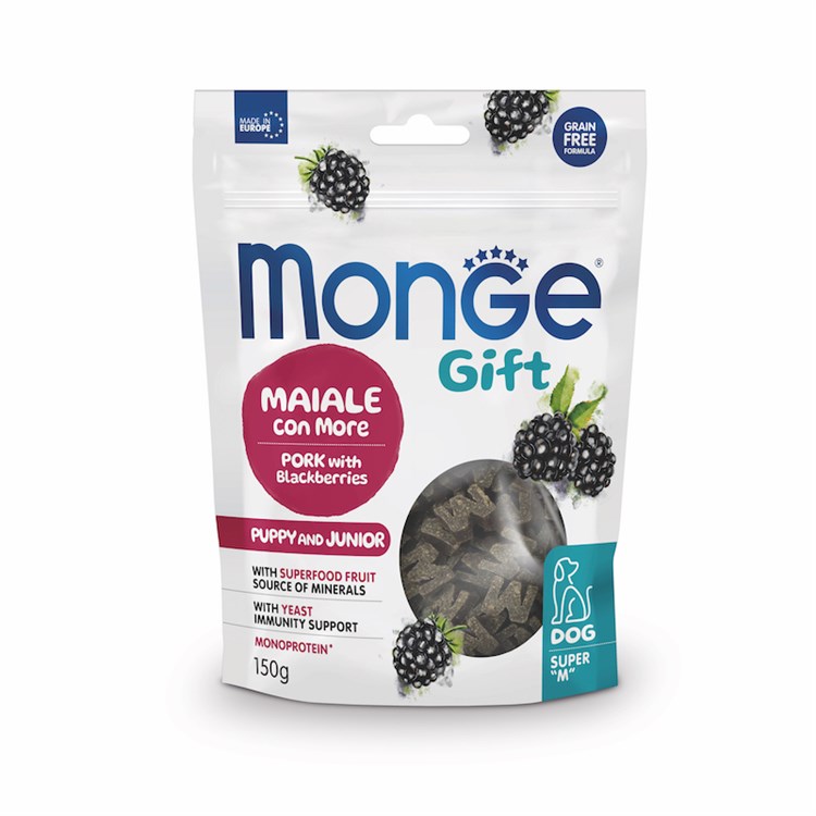 MONGE GIFT DOG SNACK PUPPY MAIALE GR 150