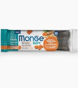 MONGE GIFT DOG SNACK MEAT BARS TROTA GR 40