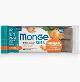 MONGE GIFT DOG SNACK GRANOLA BARS CONIGLIO GR 120