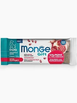 MONGE GIFT DOG SNACK GRANOLA BARS SALMONE GR 120