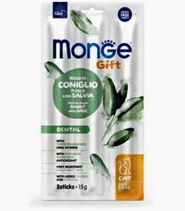 MONGE CAT STICK GIFT CONIGLIO GR 15