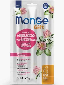 MONGE CAT STICK GIFT  MERLUZZO GR 15
