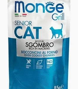 MONGE CAT UMIDO BUSTA GRILL SENIOR SGOMBRO GR 85