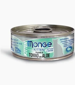 MONGE CAT UMIDO LATTINA KITTEN JELLY TONNO ALOE GR 80