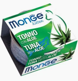 MONGE CAT UMIDO LATTINA FRUITS TONNO CON ALOE GR 80