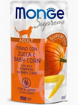MONGE SUPREME BUSTA ADULT TONNO ZUCCA GR 80
