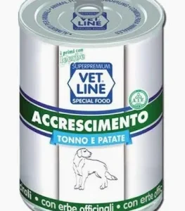 VET LINE DOG UMIDO LATTINA ACCRESCIMENTO TONNO GR 400