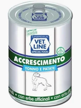 VET LINE DOG UMIDO LATTINA ACCRESCIMENTO TONNO GR 400