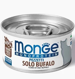 MONGE CAT UMIDO LATTINA PEZZETTI MONOPROTEICO BUFALO GR 80