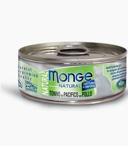 MONGE CAT UMIDO LATTINA NATURAL TONNO POLLO GR 80