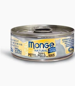 MONGE CAT UMIDO LATTINA NATURAL TONNO POLLO MAIS GR 80