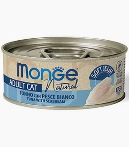MONGE CAT UMIDO LATTINA JELLY TONNO PESCE BIANCO GR 80