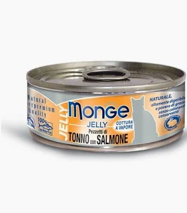 MONGE CAT UMIDO LATTINA JELLY TONNO SALMONE GR 80