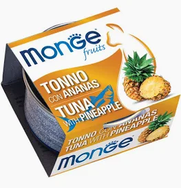 MONGE CAT UMIDO LATTINA FRUITS TONNO CON ANANAS GR 80