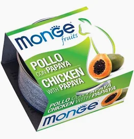 MONGE CAT UMIDO LATTINA FRUITS POLLO CON PAPAYA GR 80