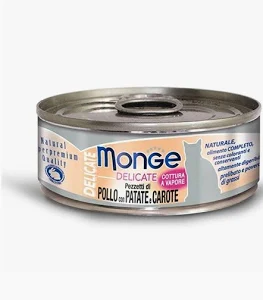 MONGE CAT UMIDO LATTINA DELICATE POLLO PATATE CAROTE GR 80
