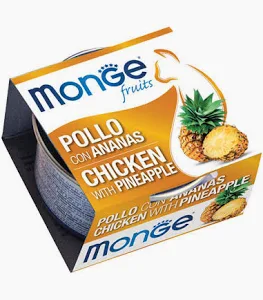 MONGE CAT UMIDO LATTINA FRUITS POLLO CON ANANAS GR 80