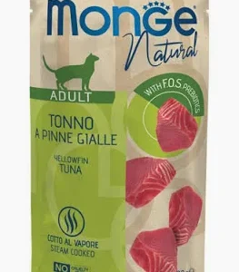 MONGE CAT UMIDO BUSTA NATURAL TONNO PINNE GIALLE GR 80