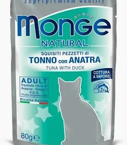 MONGE CAT UMIDO BUSTA NATURAL TONNO ANATRA GR 80