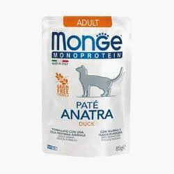 MONGE CAT UMIDO BUSTA MONOPROTEICO ADULT ANATRA GR 85