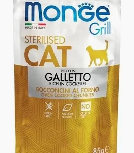MONGE CAT UMIDO BUSTA GRILL STERILIZED GALLETTO GR 85