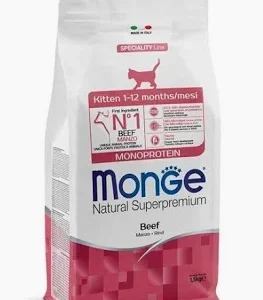 MONGE CAT SECCO KITTEN MANZO KG 1,5