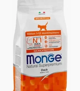 MONGE CAT SECCO KITTEN ANATRA GR 400