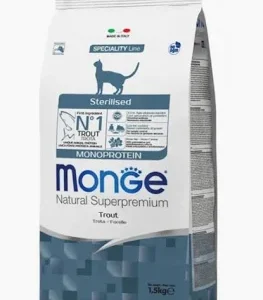 MONGE CAT SECCO STERILIZED TROTA GR 400
