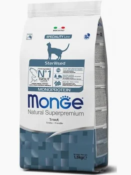 MONGE CAT SECCO STERILIZED TROTA KG 1,5