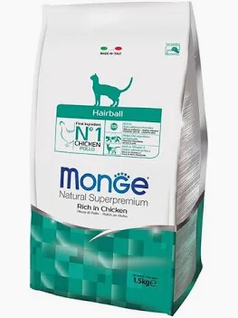 MONGE CAT SECCO HAIRBALL KG 1,5