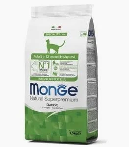 MONGE CAT SECCO ADULT CONIGLIO KG 1,5