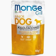 MONGE DOG UMIDO BUSTA GRILL PUPPY POLLO TACCHINO GR 100