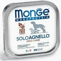 MONGE DOG UMIDO VASCHETTA SOLO AGNELLO GR 150